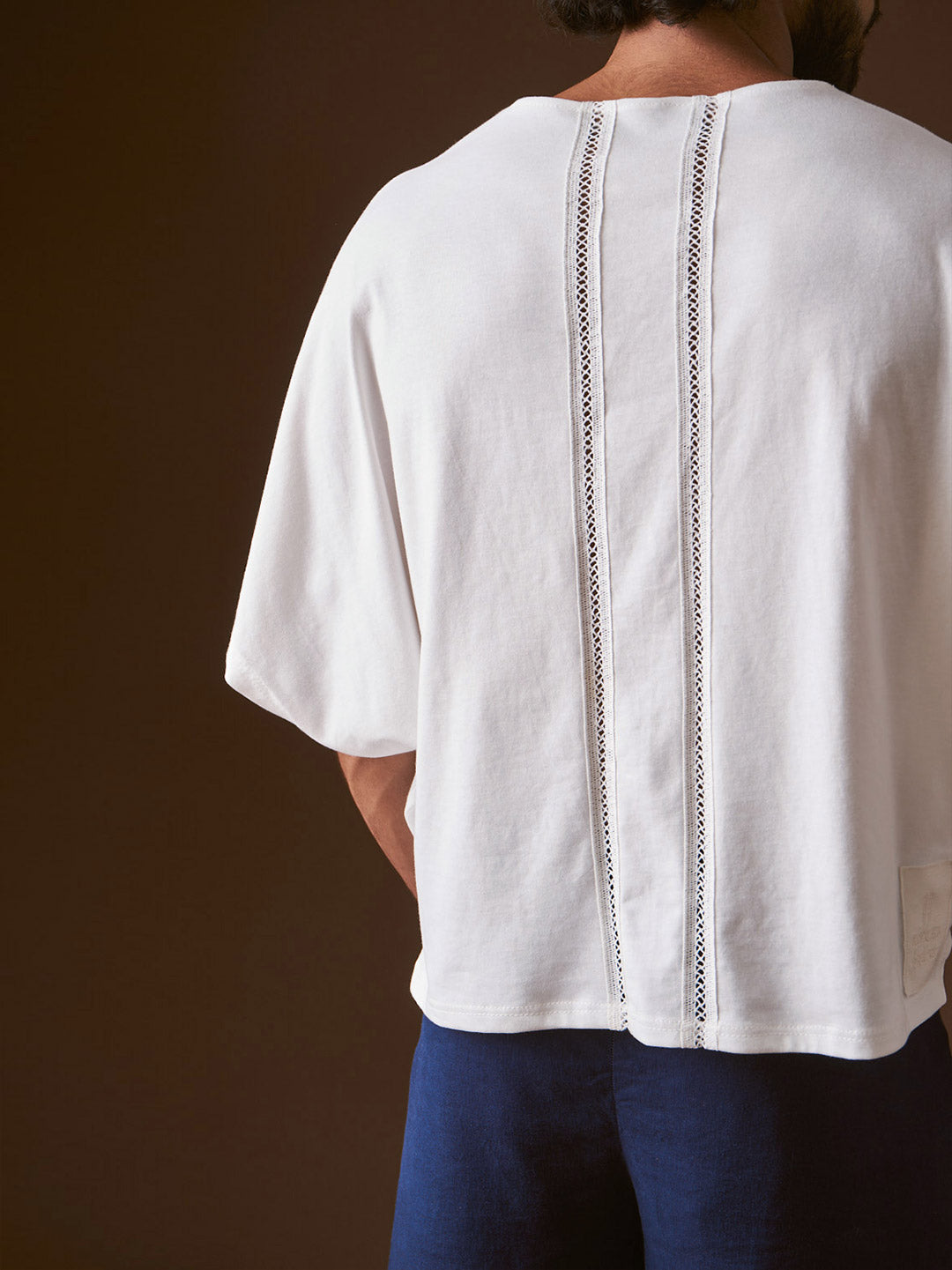 Camiseta en Tejido de Punto de Algodón