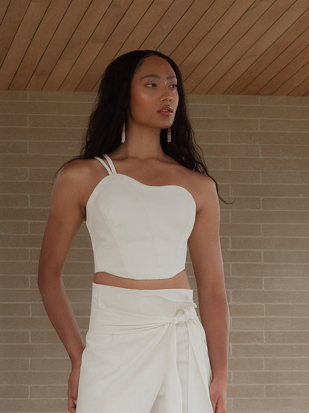 Corpiño Blanco en Drill Algodón