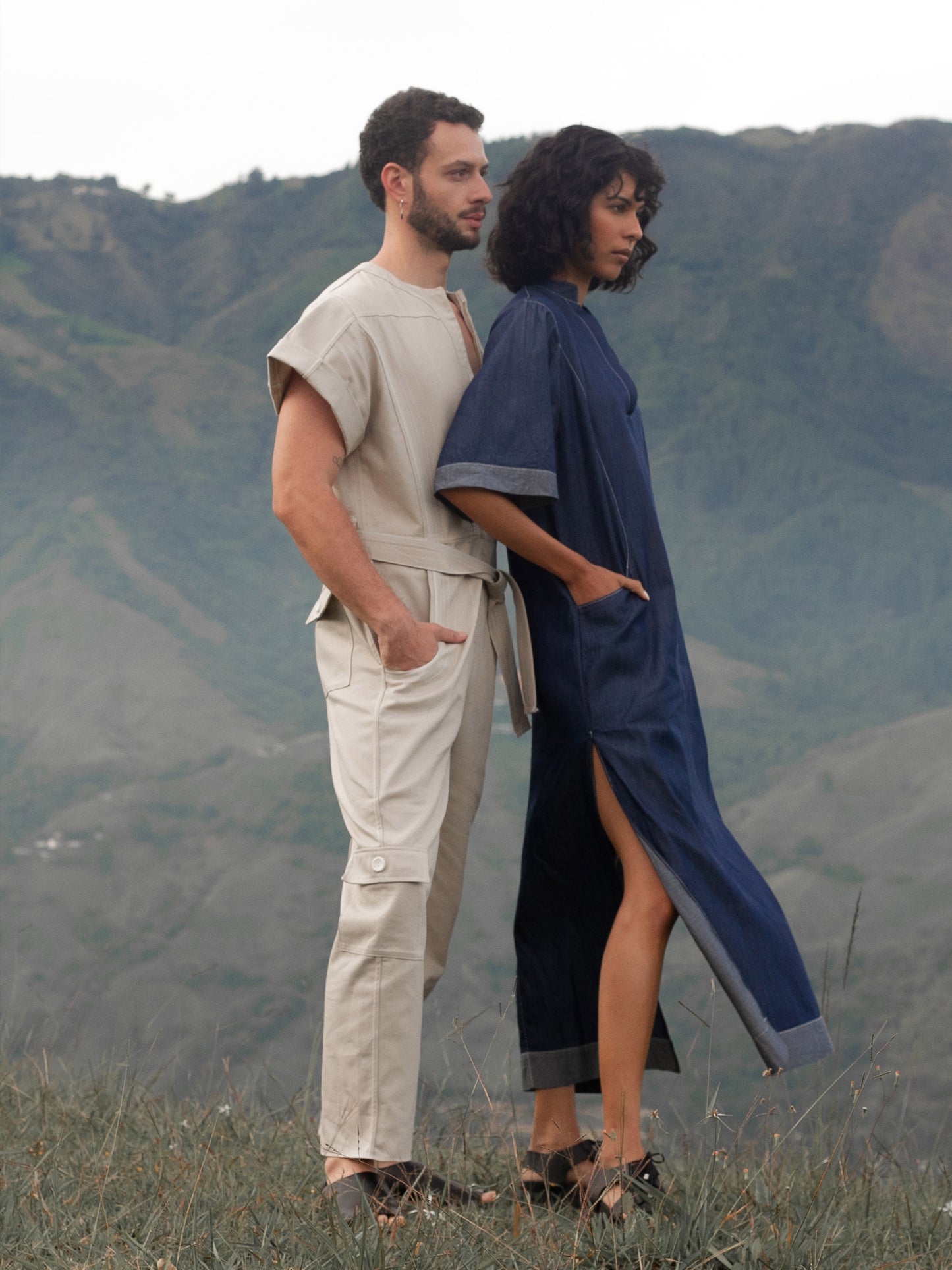 Enterizo Caqui en Drill Algodón