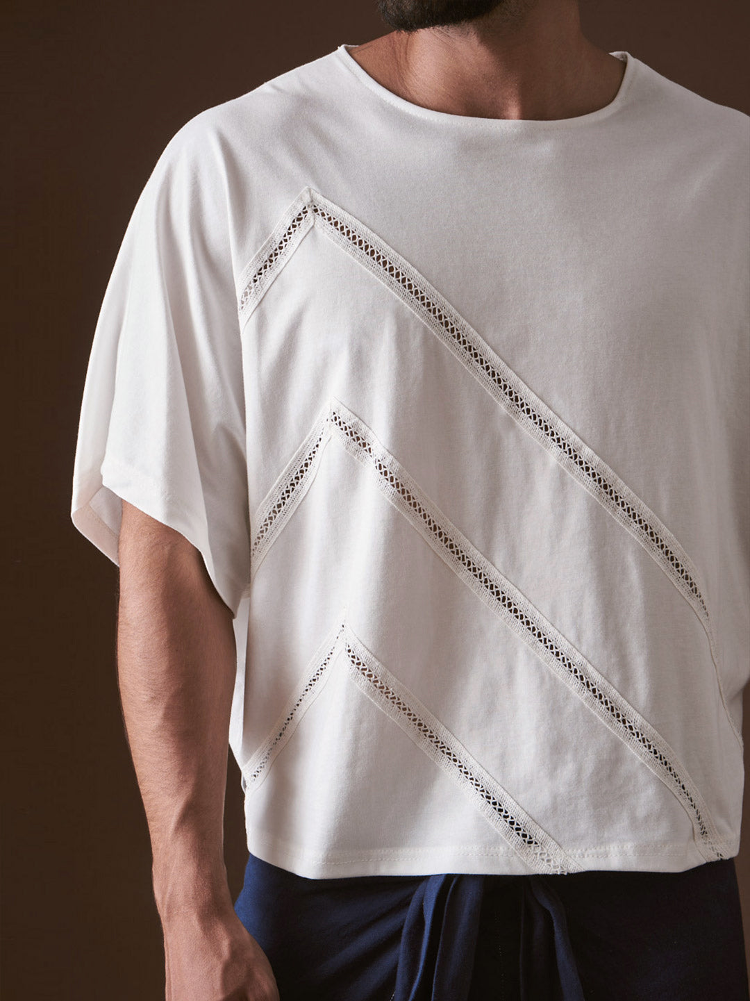 Camiseta en Tejido de Punto de Algodón