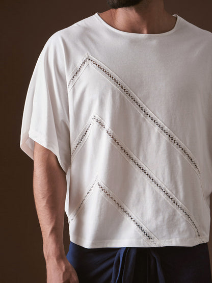 Camiseta en Tejido de Punto de Algodón