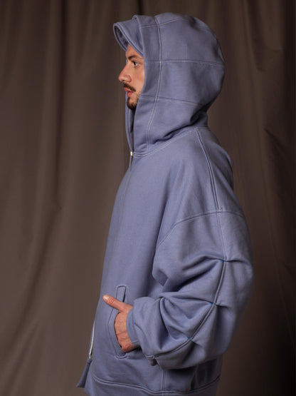 Buso Azul con Capucha en Algodón