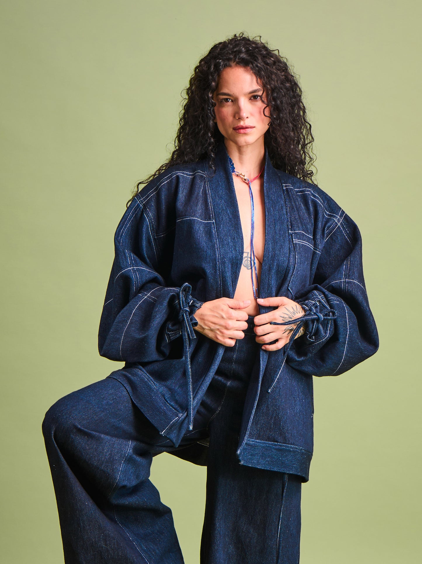 Chaqueta en Denim Algodón