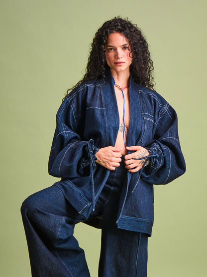 Chaqueta en Denim Algodón