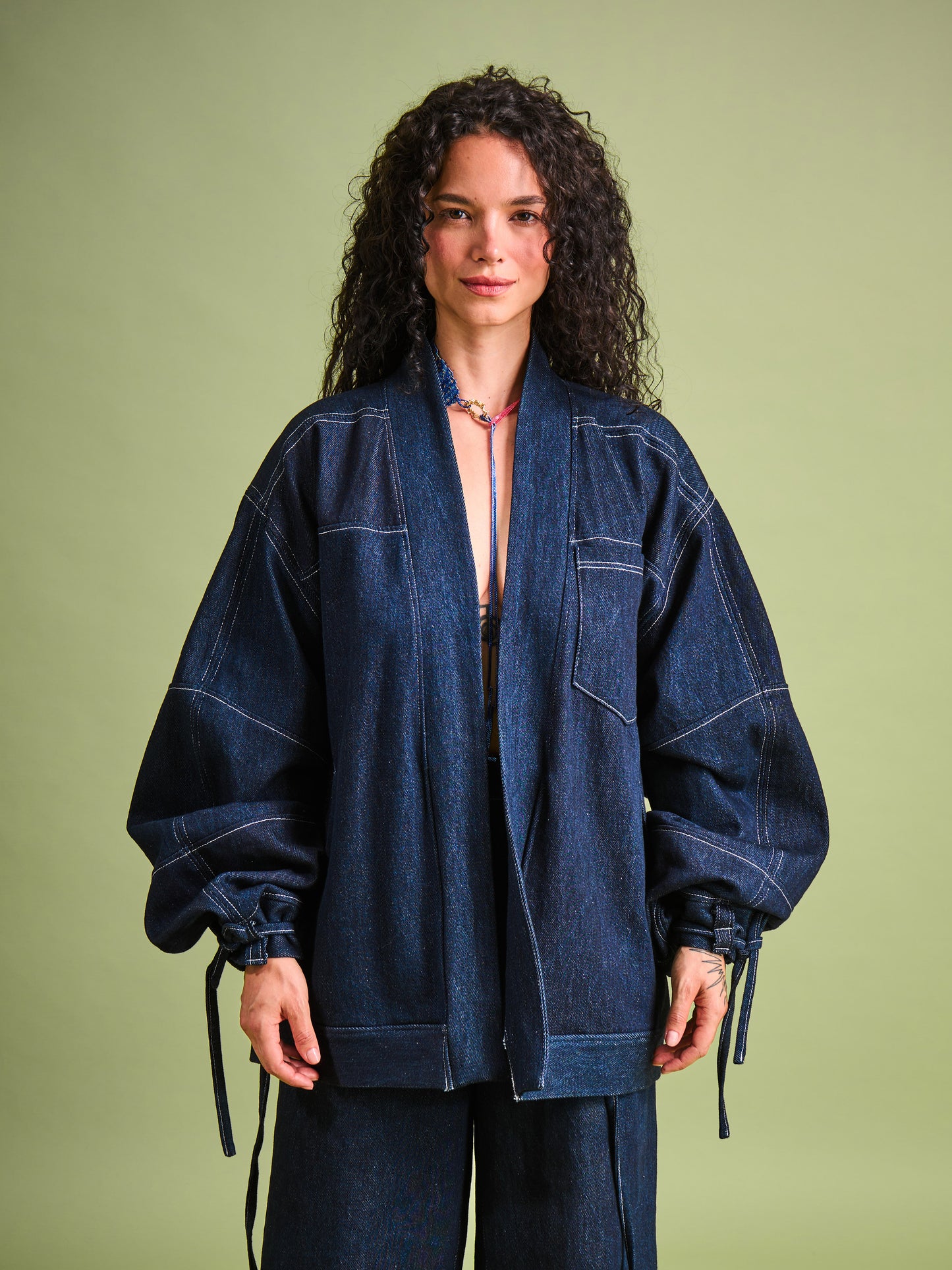 Chaqueta en Denim Algodón