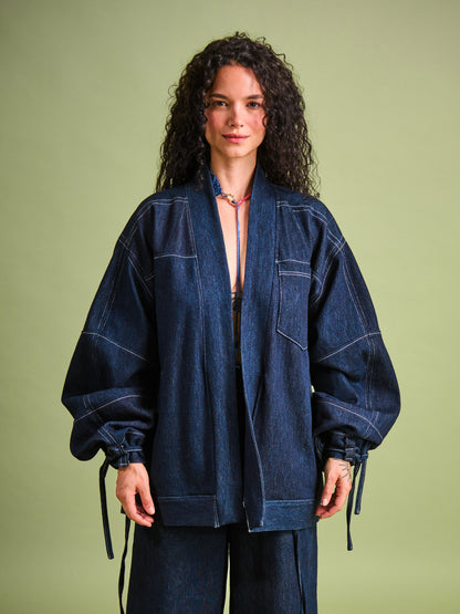 Chaqueta en Denim Algodón