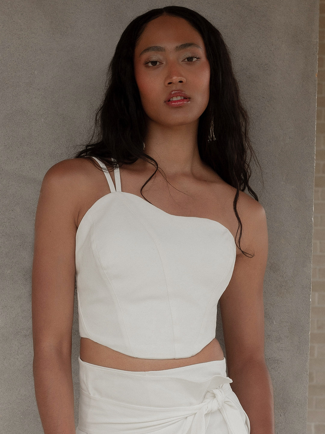 Corpiño Blanco en Drill Algodón