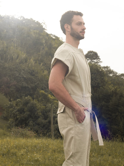 Enterizo Caqui en Drill Algodón