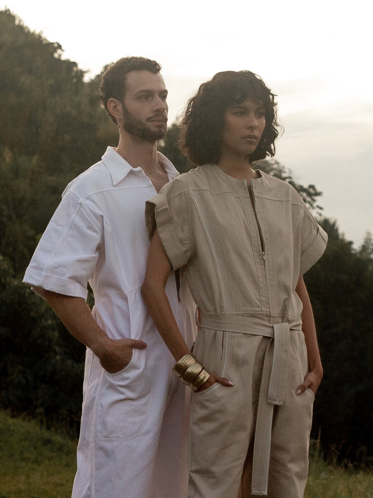 Enterizo Caqui en Drill Algodón