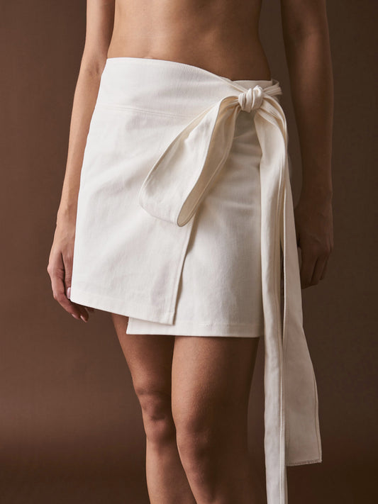 Falda Envolvente en Drill Algodón