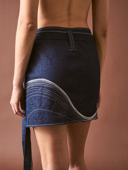 Falda en Denim Algodón Veintidós