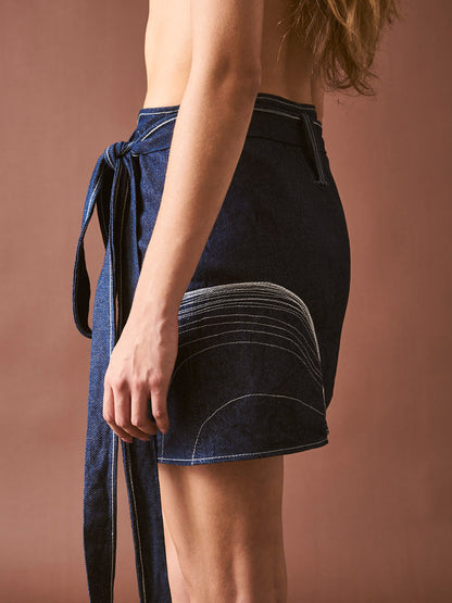 Falda en Denim Algodón Veintidós