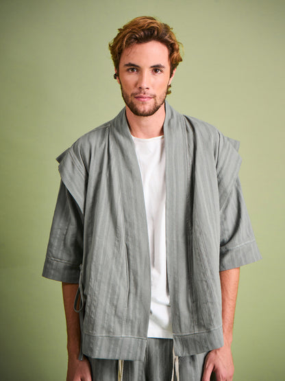 Kimono corto en Algodón