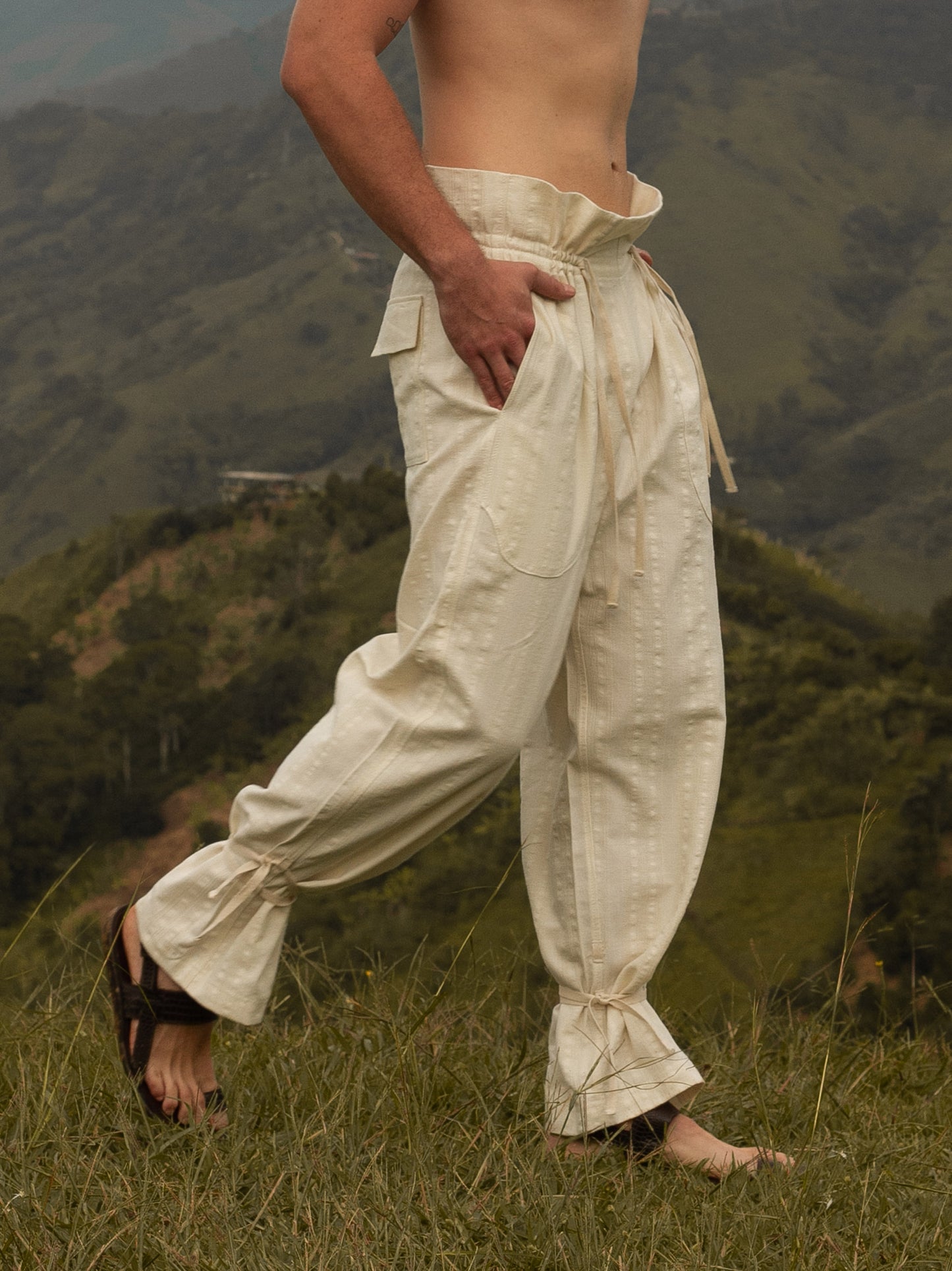 Pantalón Marfil en Algodón