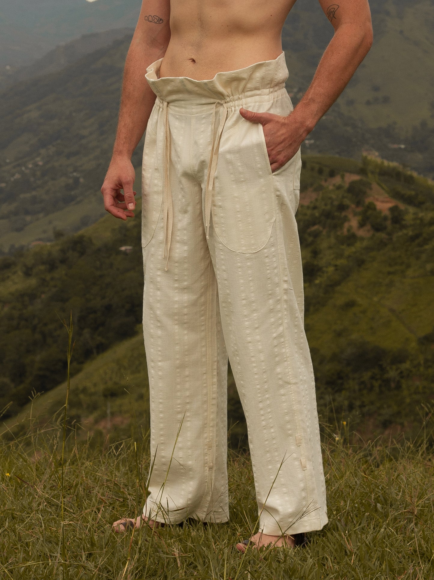 Pantalón Marfil en Algodón